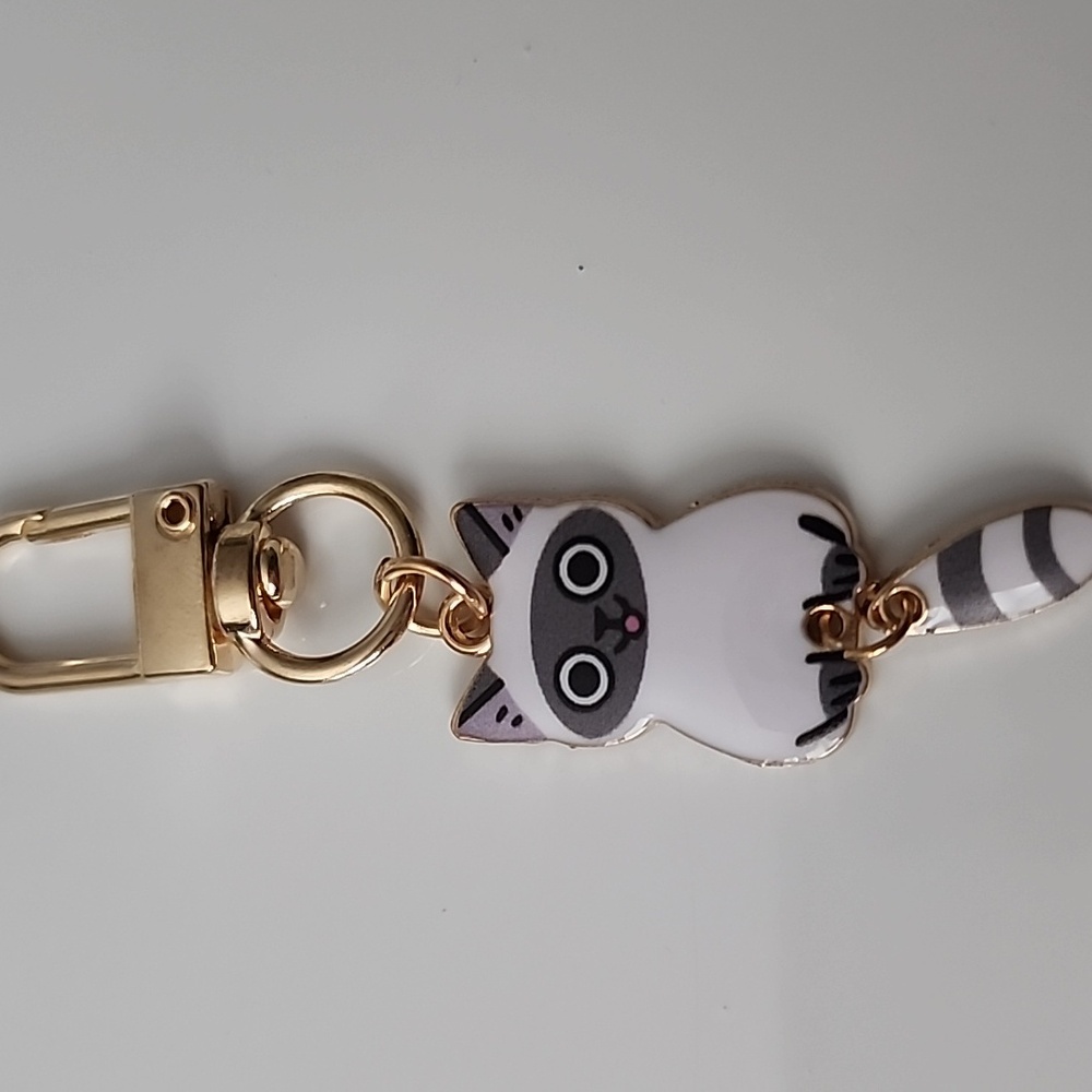 SIAMESE CAT ZIPPER Dangle Tail Pull purse charm Or Charm bracelet Lobster claw